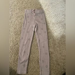 Zara girls flower ribbed leggings